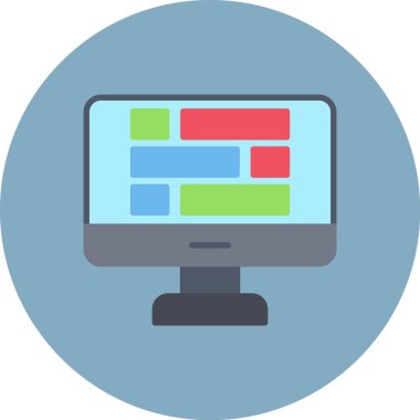 bilgisayar ekranı simgesi. vektör illüstrasyonu