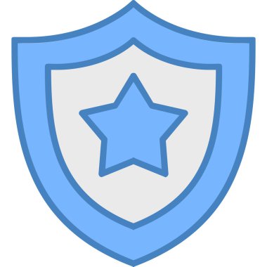 kalkan ikon vektör illüstrasyonu