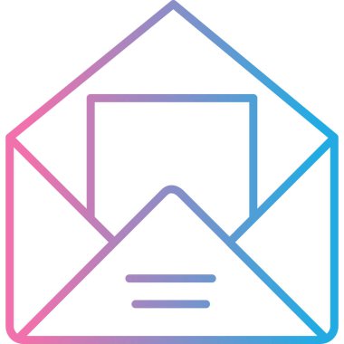 zarf e- posta simgesi, vektör illüstrasyonu