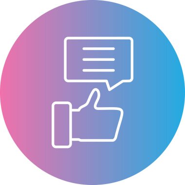 Başparmak yukarı. Web simgesi basit illüstrasyon