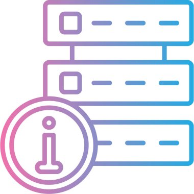 veri veritabanı sunucu simgesi - taslak biçimi