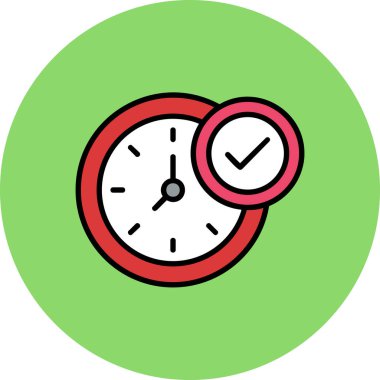 saat düz vektör simgesi