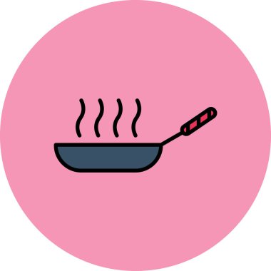 Bir pan simgesinin vektör illüstrasyonu