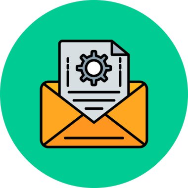 posta simgesi vektör illüstrasyonu. Posta kodu. izole kontur sembolü