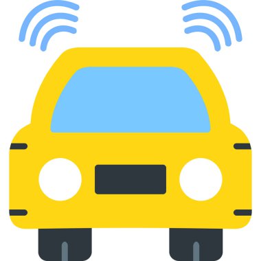 Araba kablosuz internet. Web simgesi basit tasarım