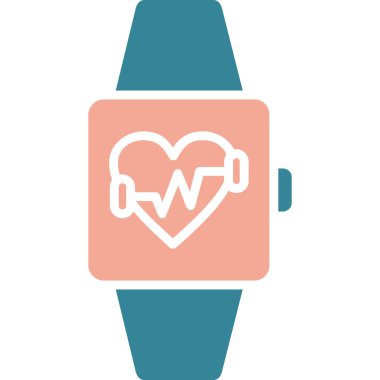 kalp atış hızı ikonu vektör çizimi