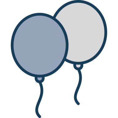 Balon. Web simgesi basit illüstrasyon