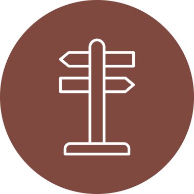 Yol işareti simgesinin vektör illüstrasyonu