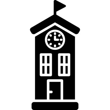 Bina. Web simgesi basit illüstrasyon