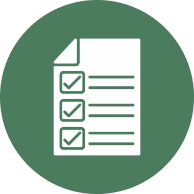 Kontrol listesi simgesi, vektör illüstrasyonu