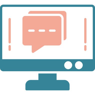 İnternet sohbet mesajı simgesi