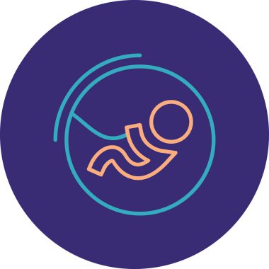 Çemberdeki bir adamın vektör çizimi