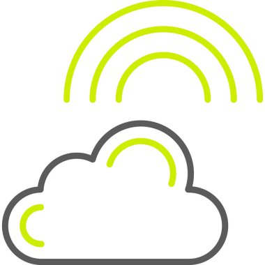 Bulut simgesi vektör illüstrasyonu