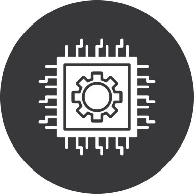 Çip. Web simgesi basit illüstrasyon