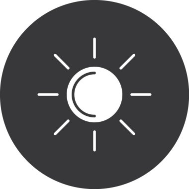 Güneş simgesinin vektör illüstrasyonu