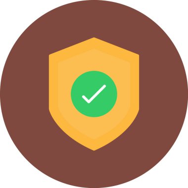 Kalkan. Web simgesi basit illüstrasyon