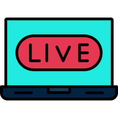 canlı renk simgesi, ana hat vektör işareti