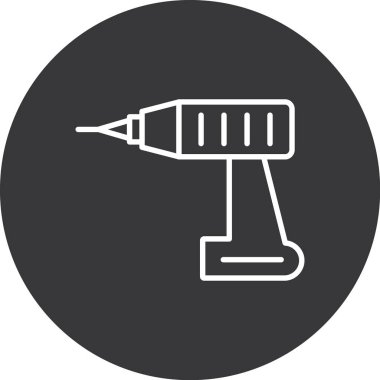 Beyaz arka planda izole edilmiş, daire şeklinde bir boya fırçası simgesi. resim sembolü, vektör illüstrasyonu