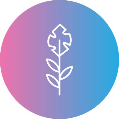 Bir çiçek simgesinin vektör illüstrasyonu