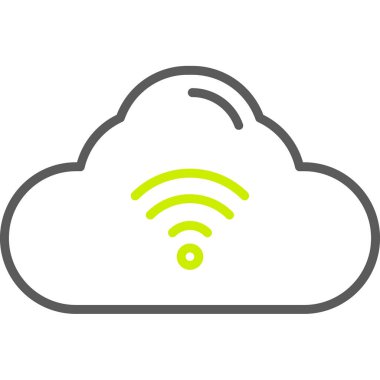 Soyut arkaplanda kablosuz simge izole edildi