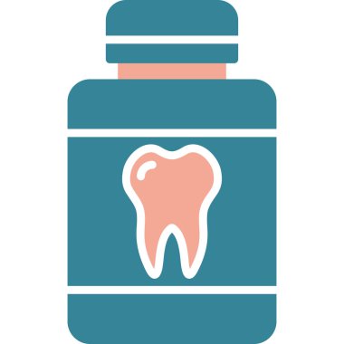 Diş ikonu. vektör illüstrasyonu