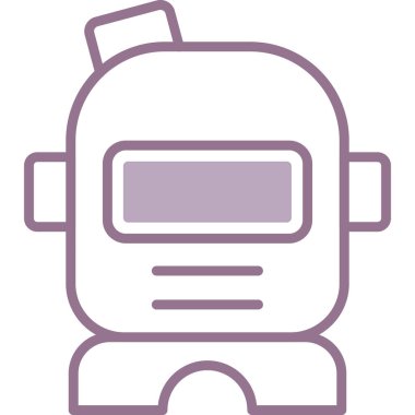 robot. Web simgesi basit illüstrasyon