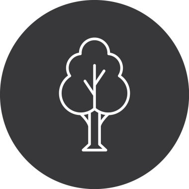 Ağaçlar vektör düz simge