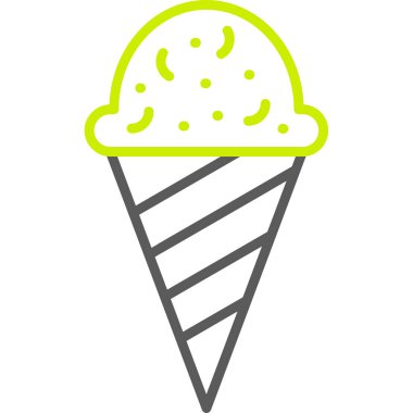 dondurma simgesi, basit vektör çizimi