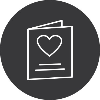 Kalp ikonu vektör illüstrasyonu