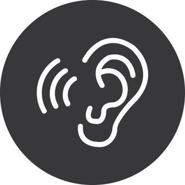 kulak simgesi vektör illüstrasyonu