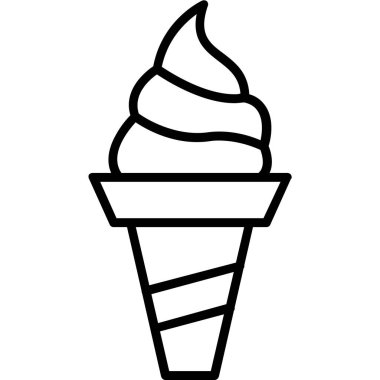 Buz külahı, külah külahı, basit vektör çizimi