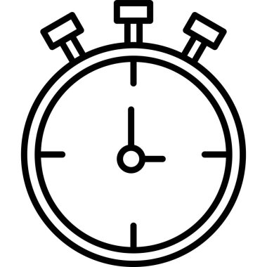 Kronometre simgesi. beyaz arkaplanda izole edilmiş web tasarımı için kronometre saat vektör simgesi