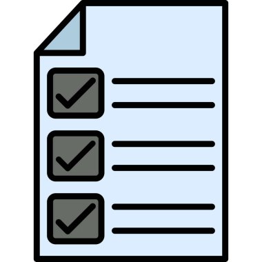 kontrol listesi simge vektör çizgisi