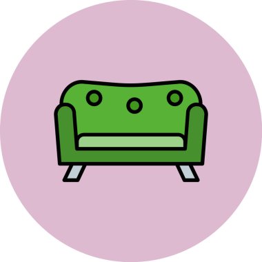 kanepe ikonu vektör illüstrasyonu