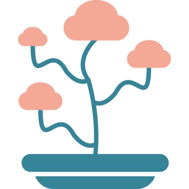 Bitki. Web simgesi basit illüstrasyon