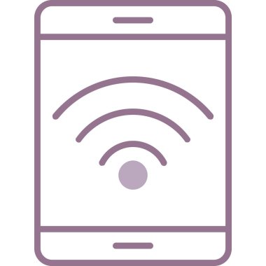 Kablosuz. Web simgesi basit illüstrasyon