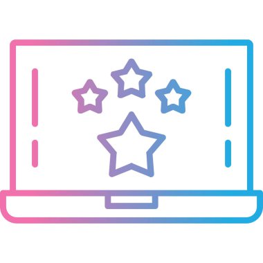 Dizüstü bilgisayar simgesi vektör çizimi