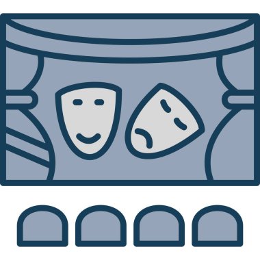 Maskeler. Web simgesi basit illüstrasyon