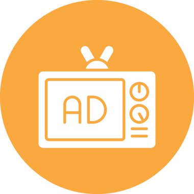 reklam reklam simgesi ana hatları biçiminde