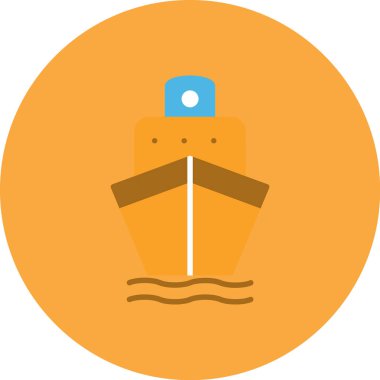 Tekne Düz Vektör Simgesi