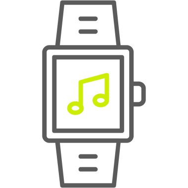 müzik çalar modern simge, vektör illüstrasyonu