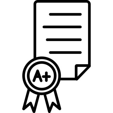 diploma sertifikası simgesi, özet biçimi