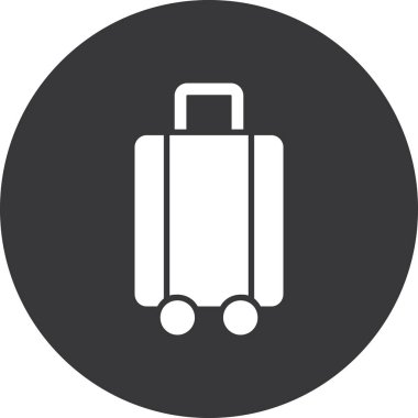 Seyahat çantası simgesinin vektör illüstrasyonu