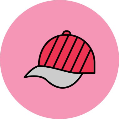 Bir şapka simgesinin vektör illüstrasyonu