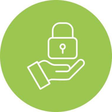 Kilit. Web simgesi basit illüstrasyon