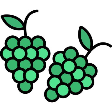 üzüm ikonu vektör illüstrasyonu