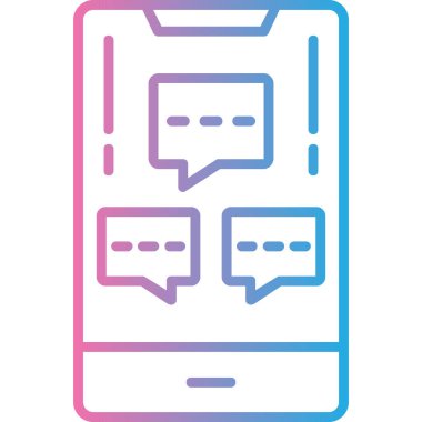 Sohbet mesajı vektör illüstrasyonu