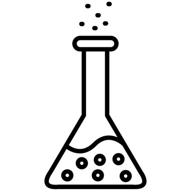 Kimya laboratuarı simgesi, özet biçimi