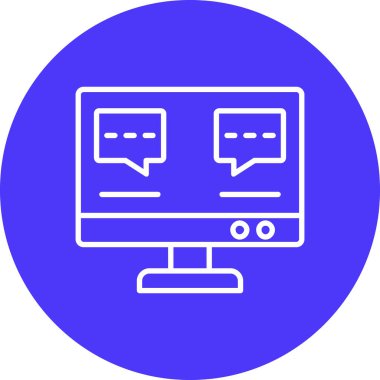 Sohbet simgesi soyut arkaplanda izole edildi