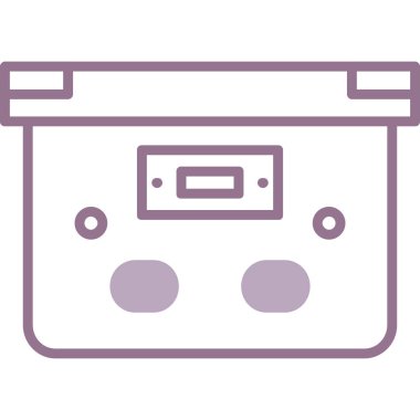 Retro radyo kaseti izole edilmiş vektör illüstrasyon tasarımı